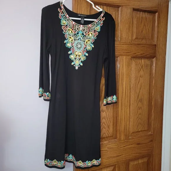 Embroidered gorgeous black dress from Inc International Concepts Embroidered gorgeous black dress from Inc International Concepts